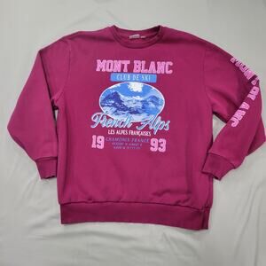 Mighty Fine XL Mont Blanc French Alps Ski Sweatshirt 1993 Crewneck Retro Comfort